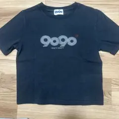 9090 黒 グレー　チャコール　半袖Tシャツ Sサイズ　ミニT クロップド丈