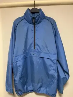 OLD NIKE ナイキセンターロゴ アノラックパーカー ブルー サイズＭ