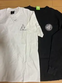 HUF ホワイト ブラック Tシャツ ロンt 2枚