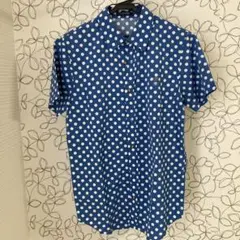 水玉模様 半袖シャツ Mサイズ