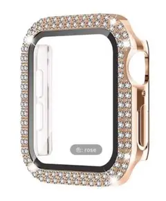 【新品】￼￼42MM ストーン付きローズゴールド　Apple watch ケース