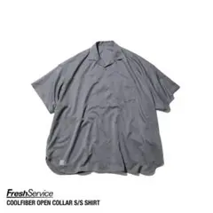 【Fresh Service】OPEN COLLAR S/S SHIRT GRY