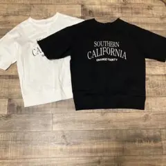 GU キッズ　スウェットTシャツ2枚組