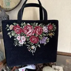 [美品]アーンジョー　再織　天然綿　ハンドバッグ