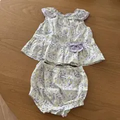 花柄フリルタンクトップ　ショートパンツ　プティマイン　70