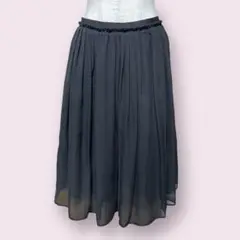 SEPT PREMIERES　シフォンスカート　ブラック　サイズM　38号
