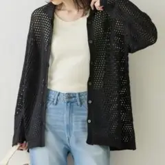 AMERICAN HOLIC アメリカンホリック 透かし編みニットカーディガン