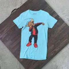 7SM1 【HARD TEN】プリントTシャツ 半袖　ミンドグリーン古着used