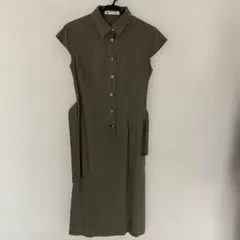 シャツワンピースオリーブグリーン
