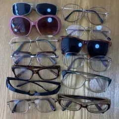 S71　まとめ　セット　眼鏡 メガネ　 度あり　サングラス　フルリム　セルロイド