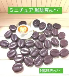 265デコパーツ✨️ミニチュア 珈琲豆 1個25円
