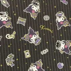 [no.4611]セール☆サンリオ クロミ ストライプ柄 黒 オックス生地＊