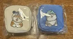 モフサンド カラビナつき刺繍スクエアミニポーチ