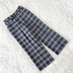 美品 《GU》 (XL) チェックアンクルパンツ フラップ カジュアル 秋冬