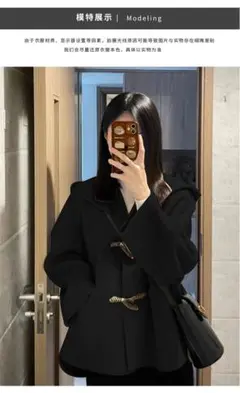 春の女子会にぴったり✨ダッフルアウターシンプルコート
