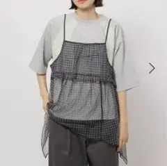 ニコアンド　シアーイレヘムチェックキャミ