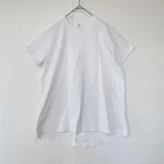 ビームスハート　半袖Tシャツ　コットン100%　スリット　ホワイト　カジュアル