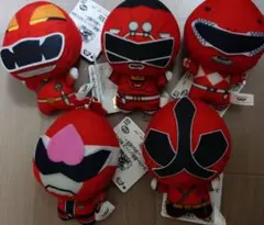スーパー戦隊シリーズ ちびぐるみ 祝50周年 レッド 全5種類セット