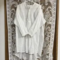 【新品】PAS DE DEUX ホワイト チュニック　綿100％　軽く　涼しい