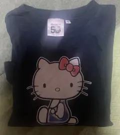 Hello Kitty フロッキープリントTシャツ Mサイズ