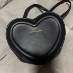 黒 ハート ショルダー バッグ