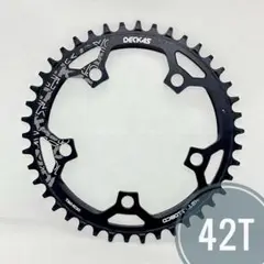ナローワイドチェーンリング 42T PCD110 7-12速対応 カラー 黒