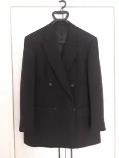 ブラック ダブルブレスト 礼服 セットアップ