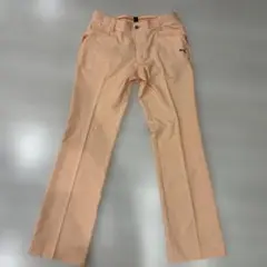 PUMA オレンジ チェック柄 ストレートパンツ L