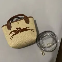 ★値下げ中!★新品未使用 ロンシャン カゴバッグ ブラウン 百貨店購入