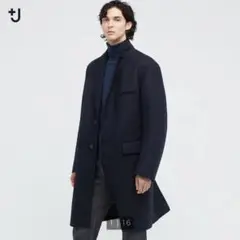 【廃番・希少】+J UNIQLO ウールブレンド チェスターコート ビジネス