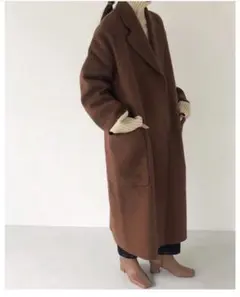 todayful ウールオーバーコート ブラウン