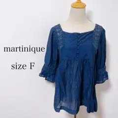 martinique マルティニーク トップス ブラウス ネイビー 薄手