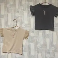 100サイズ　双子お揃い服　双子姉妹服　2枚セット