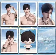 【8月末発送予定】 恋と深空　真夏とあなたと海風　チェキ風カード　レイ　5点