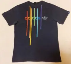 ☆古着■adidas■黒タグ■マルチカラー■Tシャツ■半袖■М☆