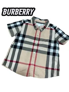 BURBERRY ノバチェック 半袖シャツ ボタンダウン 80cm
