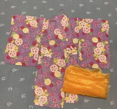motherways マザウェイズ 浴衣 花柄 紫色 120cm 子供