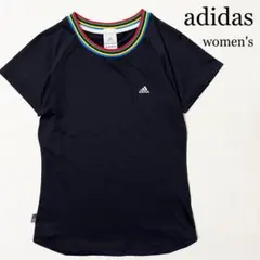 adidas アディダス トレーニングシャツ ランニングシャツ Tシャツ 黒
