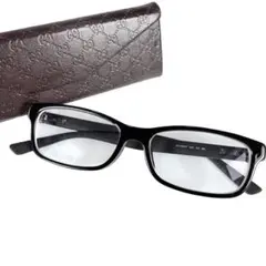 【極美品】GUCCI グッチ　シェリーライン　スクエアメガネ　GGシマ　眼鏡