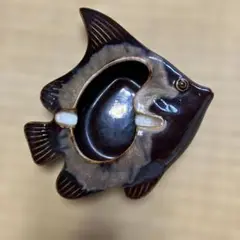 レトロ希少　魚型陶器灰皿