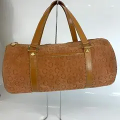 CELINE セリーヌ Cロゴ ボストンバッグ トートバッグ ピンクベージュ