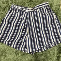 ストライプ ショートパンツ レディース　Lサイズ☻