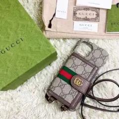 GUCCI iPhoneケース 12promax オフィディア ストラップ付き