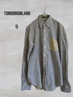 TOMORROWLAND トゥモローランド　ストライプ 長袖シャツ S 日本製