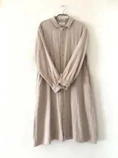 トラニカ ロングシャツ コート リネン ベージュ 150