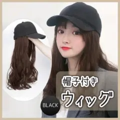帽子付きウィッグ カール パーマ ロングヘア ウェーブ かつら コスプレ 撮影