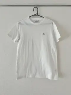 ラコステLACOSTE 白　半袖Tシャツ　ロゴ　綿　ホワイト