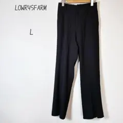 ローリーズファーム　スラックス　センタースリット　ブラック　L