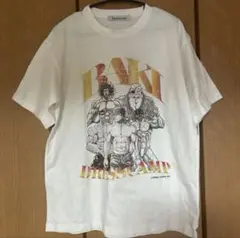 新品　Ｌ　ドレスキャンプ 刃牙 コラボ 集合かすれ Tシャツ　バキ　BAKI 白