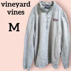 vineyard vines【M】グレー ハーフジップアップ トレーナー くじら